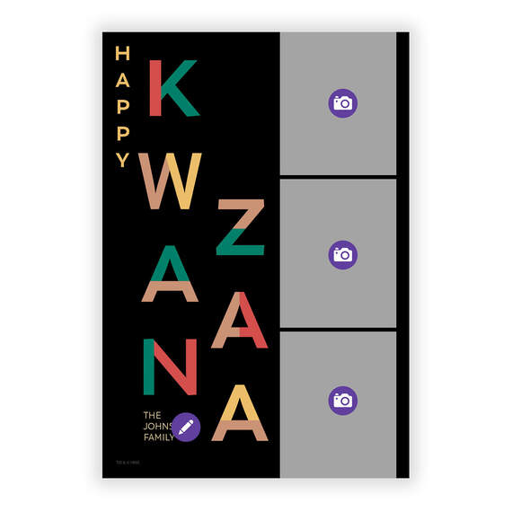 Festive Lettering Flat Kwanzaa Photo Card, , large image number 5