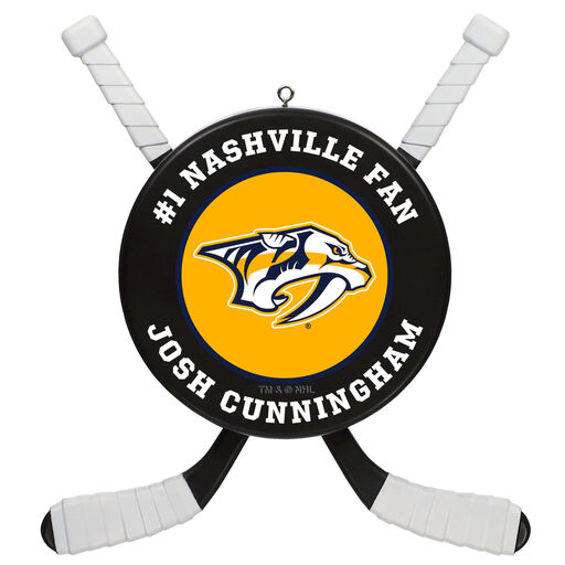 NHL Hockey Personalized Ornament, Nashville Predators®, 