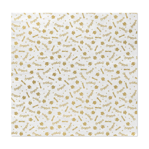 Gold Congrats Graduation Tissue Paper, 6 sheets, , large image number 3