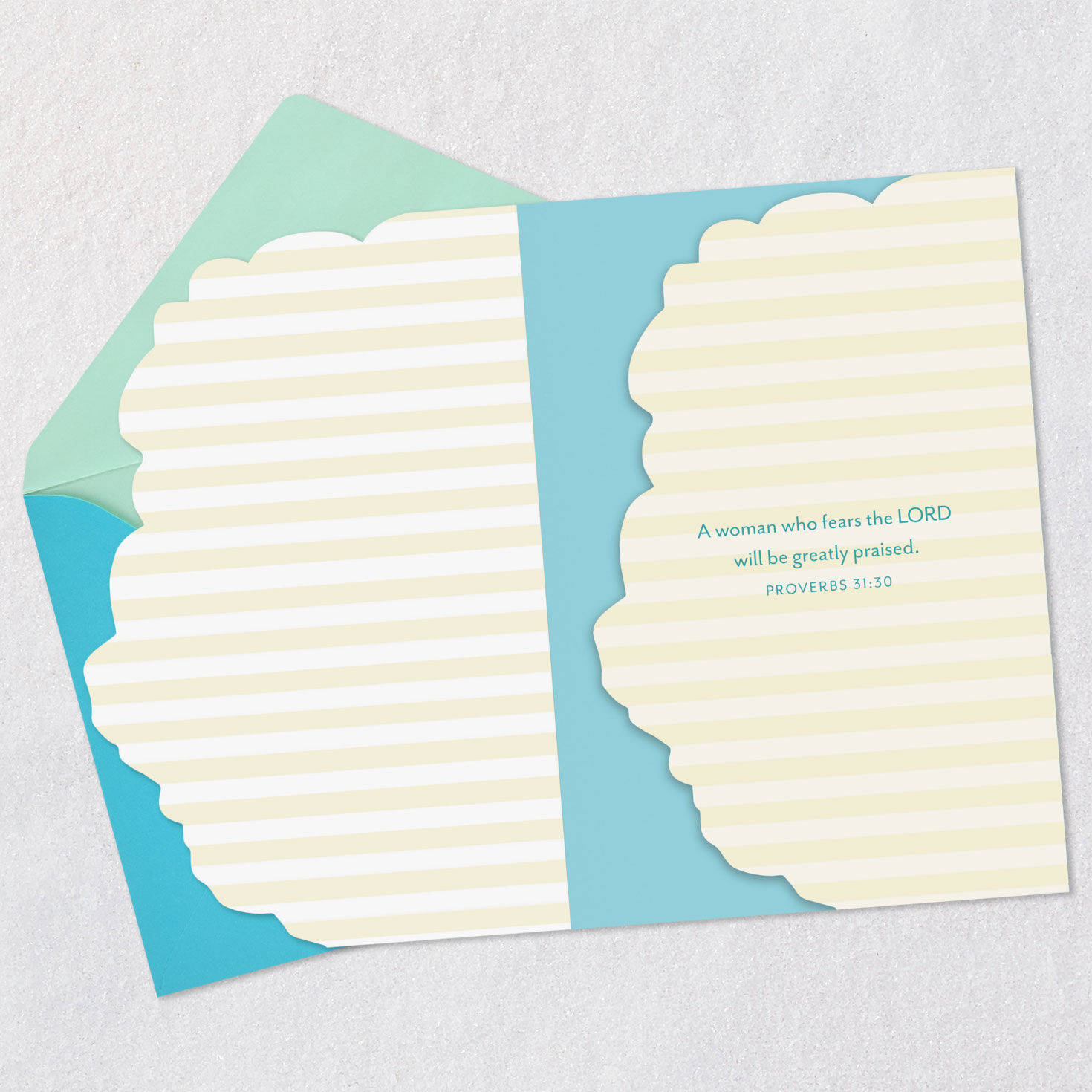 Lemons and Flowers Religious Mother's Day Card for Mom Open card with envelope image number 4