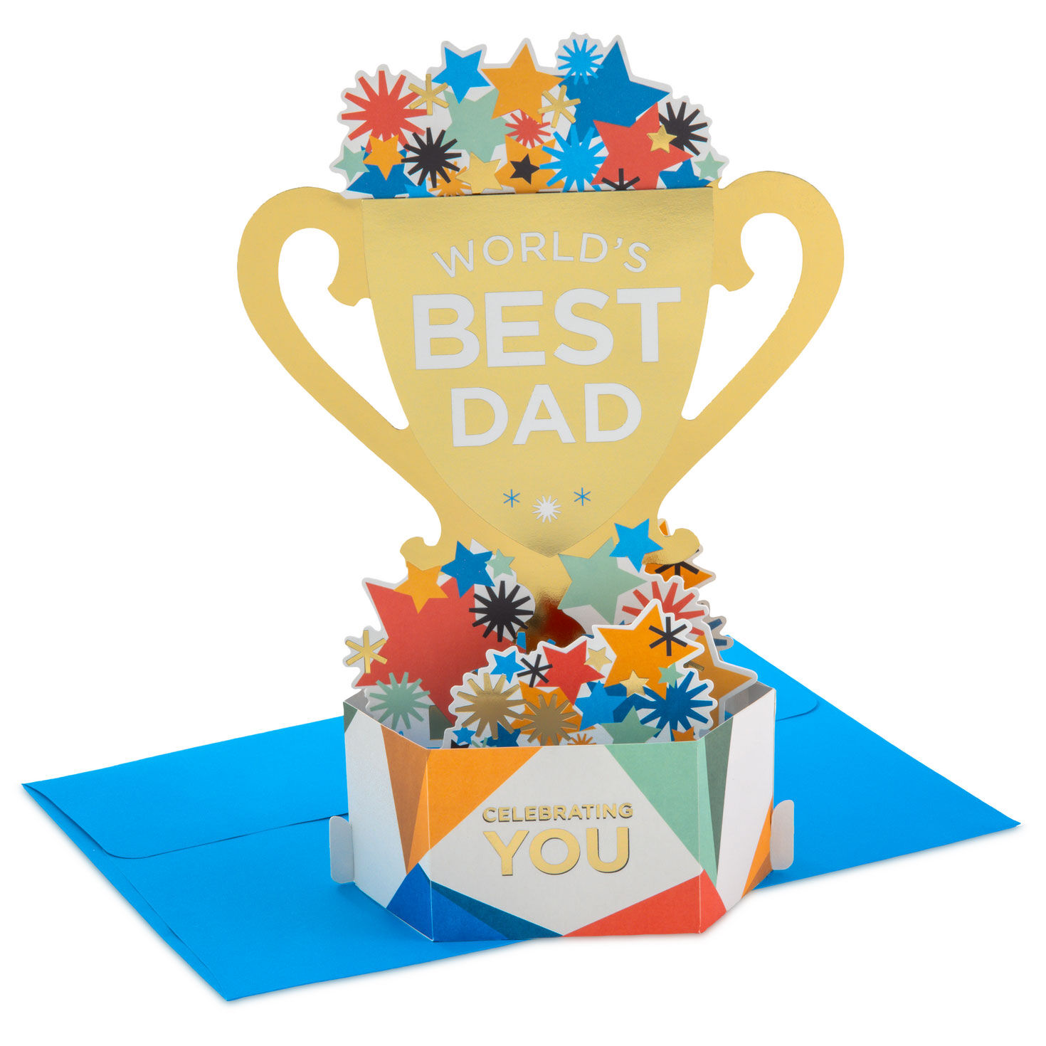 World's Best Dad Trophy 3D Pop-Up Father's Day Card