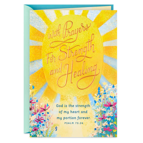 Prayers for Strength and Healing Religious Get Well Card