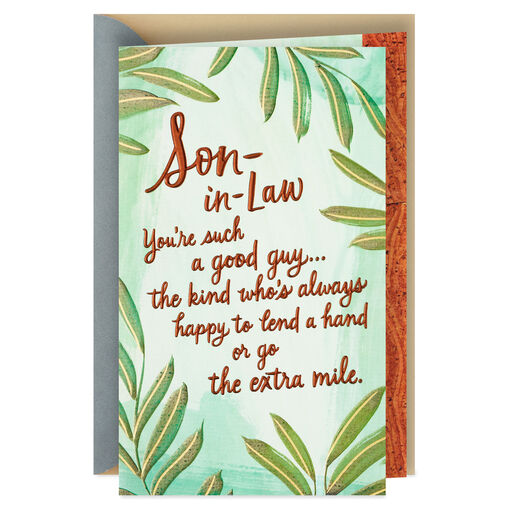 You're Such a Good Guy Birthday Card for Son-in-Law, 