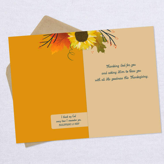 Blessed and Grateful Religious Thanksgiving Card, , large image number 3
