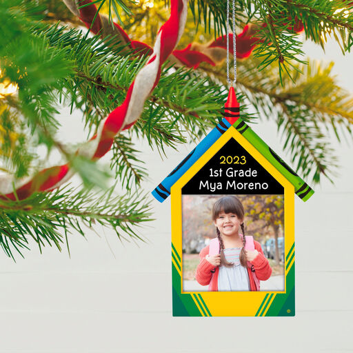 Crayola® A Colorful School Year Personalized Photo Frame Ornament, 
