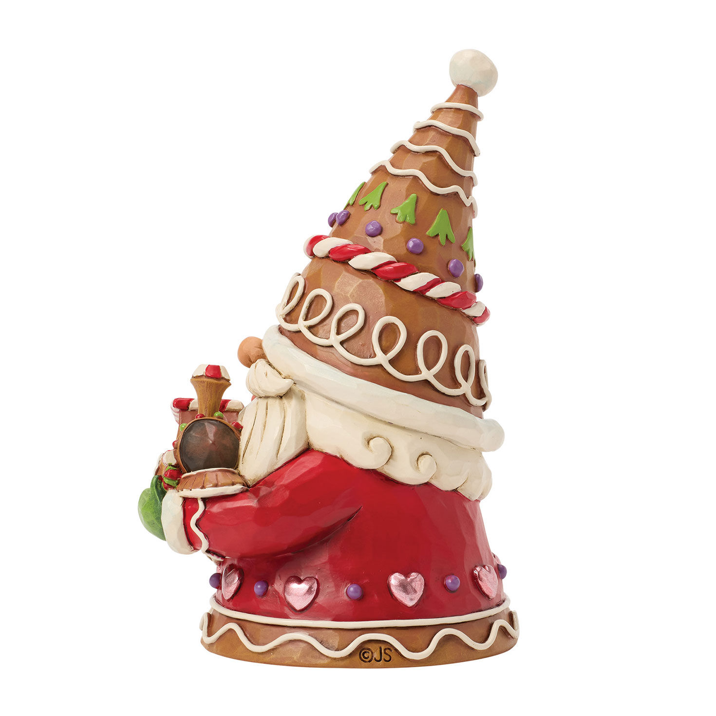 Gingerbread Gnome With Train Jim Shore Statue side image number 3