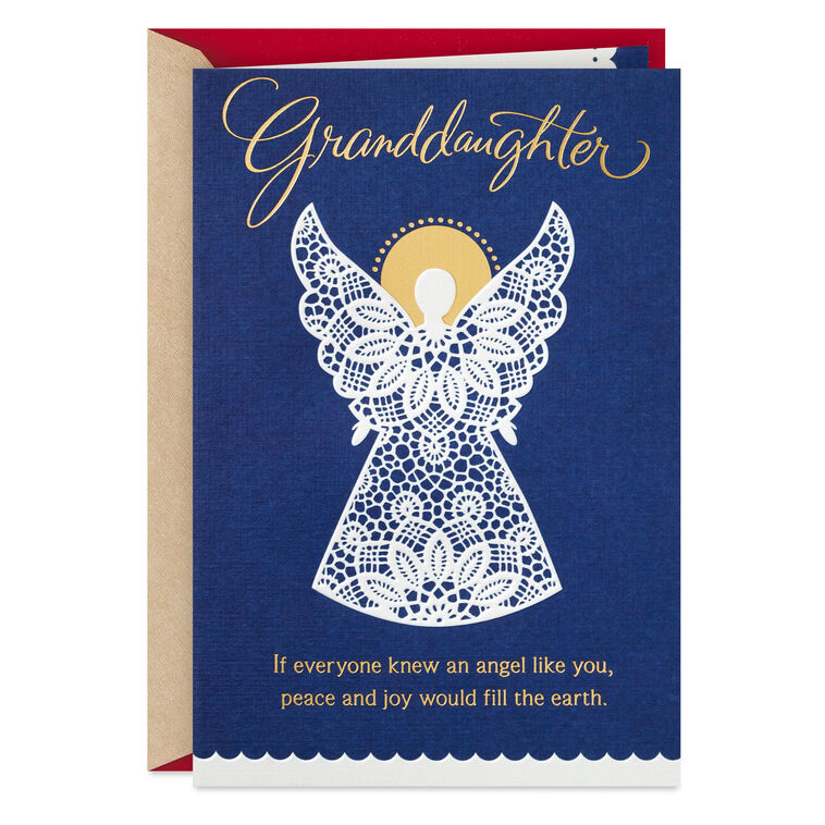 You're an Angel Christmas Card for Granddaughter