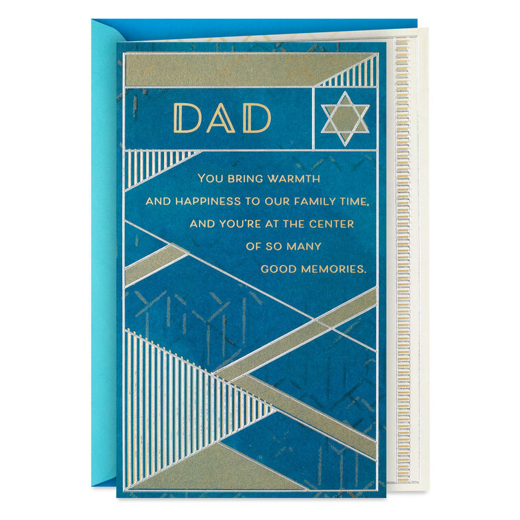 Warmth, Happiness and Good Memories Hanukkah Card for Dad