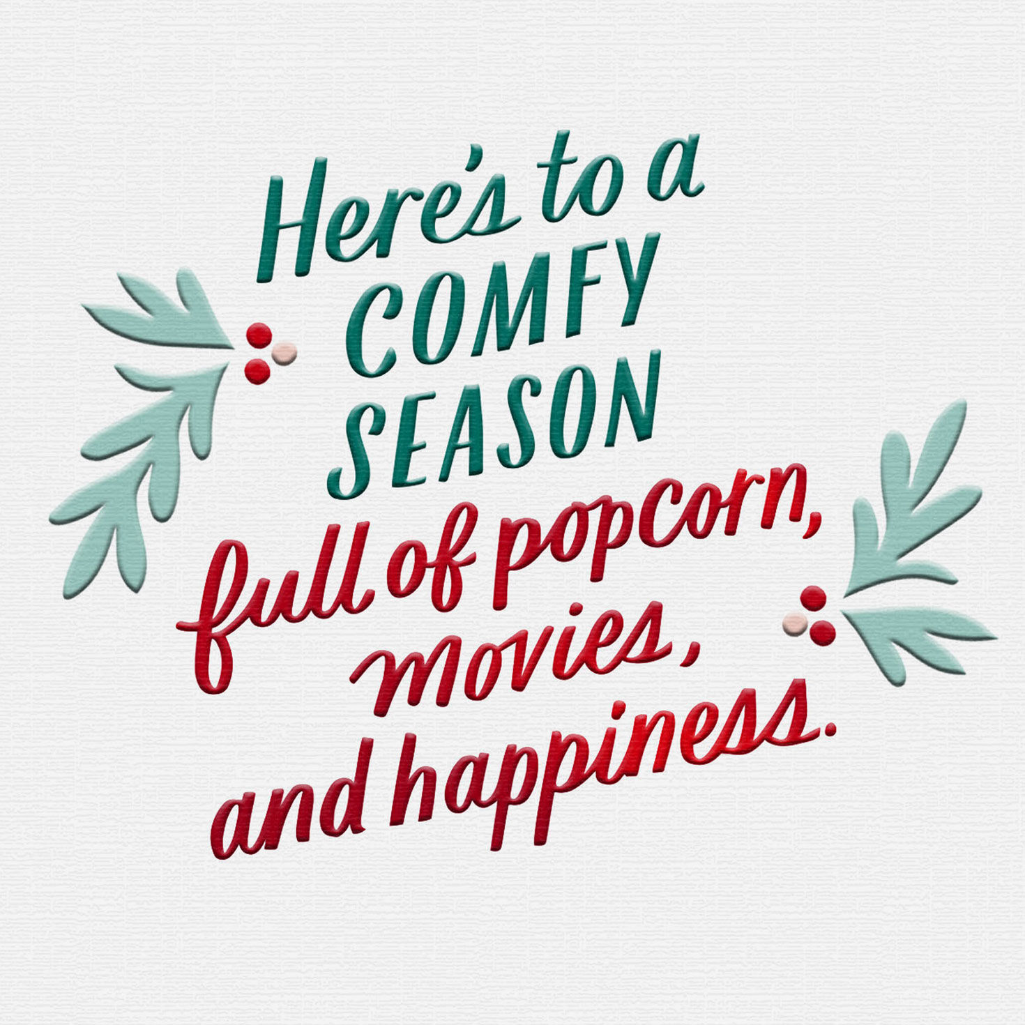 Hallmark Channel Popcorn, Movies and Happiness Christmas Card for only USD 3.99 | Hallmark