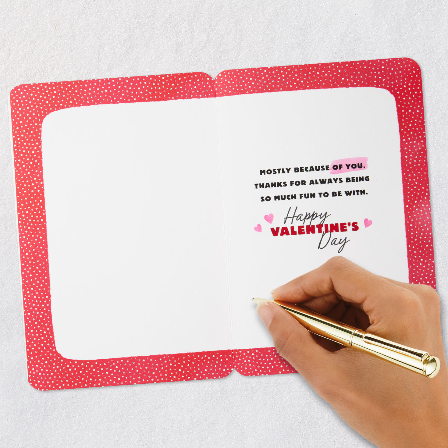 Kissing Dalmatian Dogs Valentine's Day Card Signing card image number 6