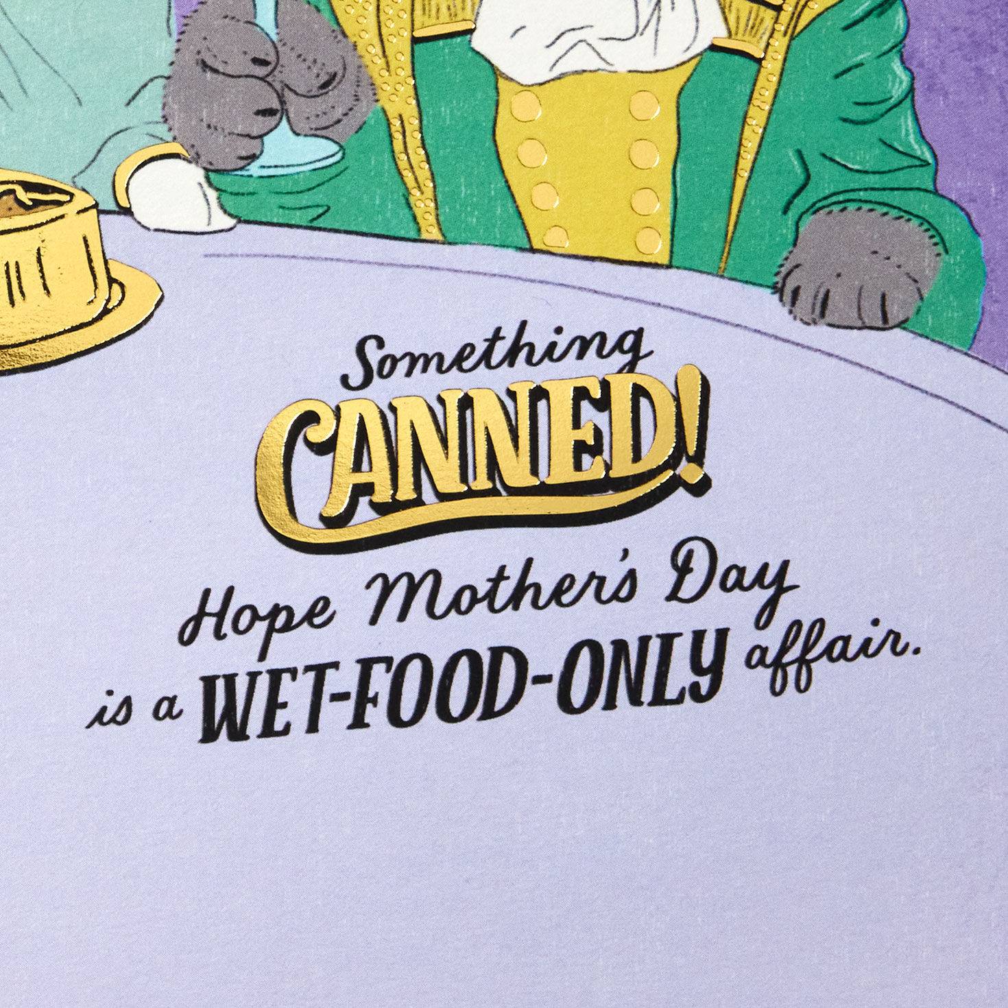 Purple and Gold Mother's Day Card from Cat Sentiment image number 2