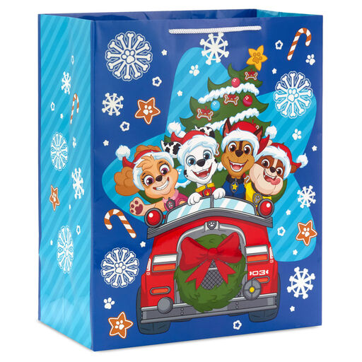 13" Paw Patrol™ Festive Fire Truck and Friends Large Christmas Gift Bag, 