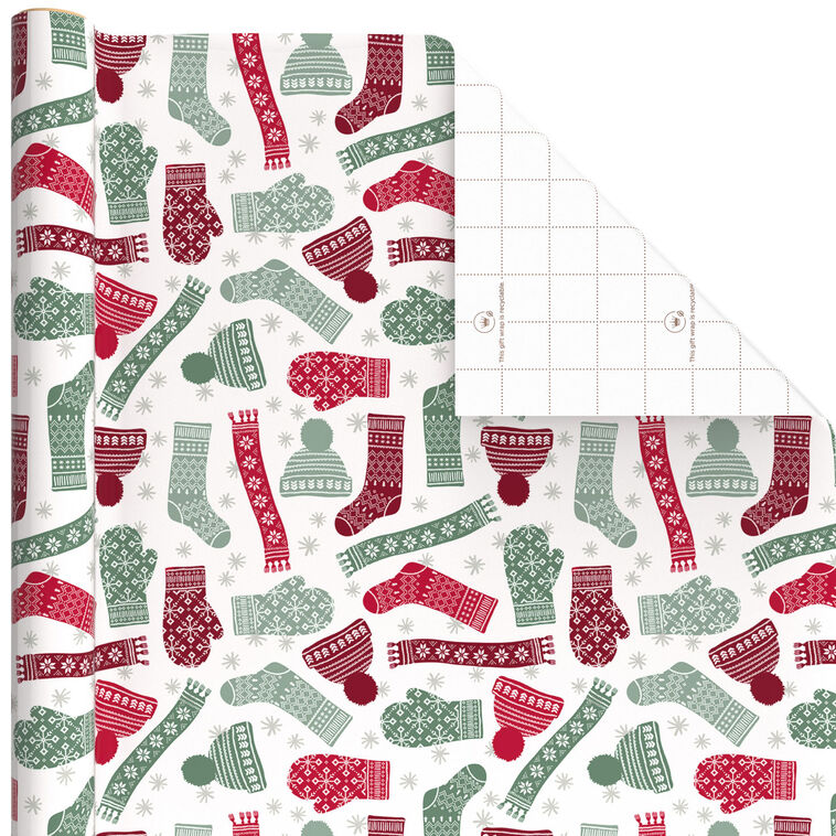 Cozy Winter Wear Holiday Wrapping Paper Roll, 22.5 sq. ft.
