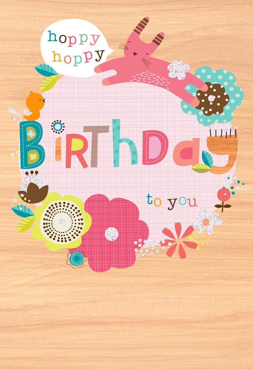 Hoppy Hoppy Birthday Card