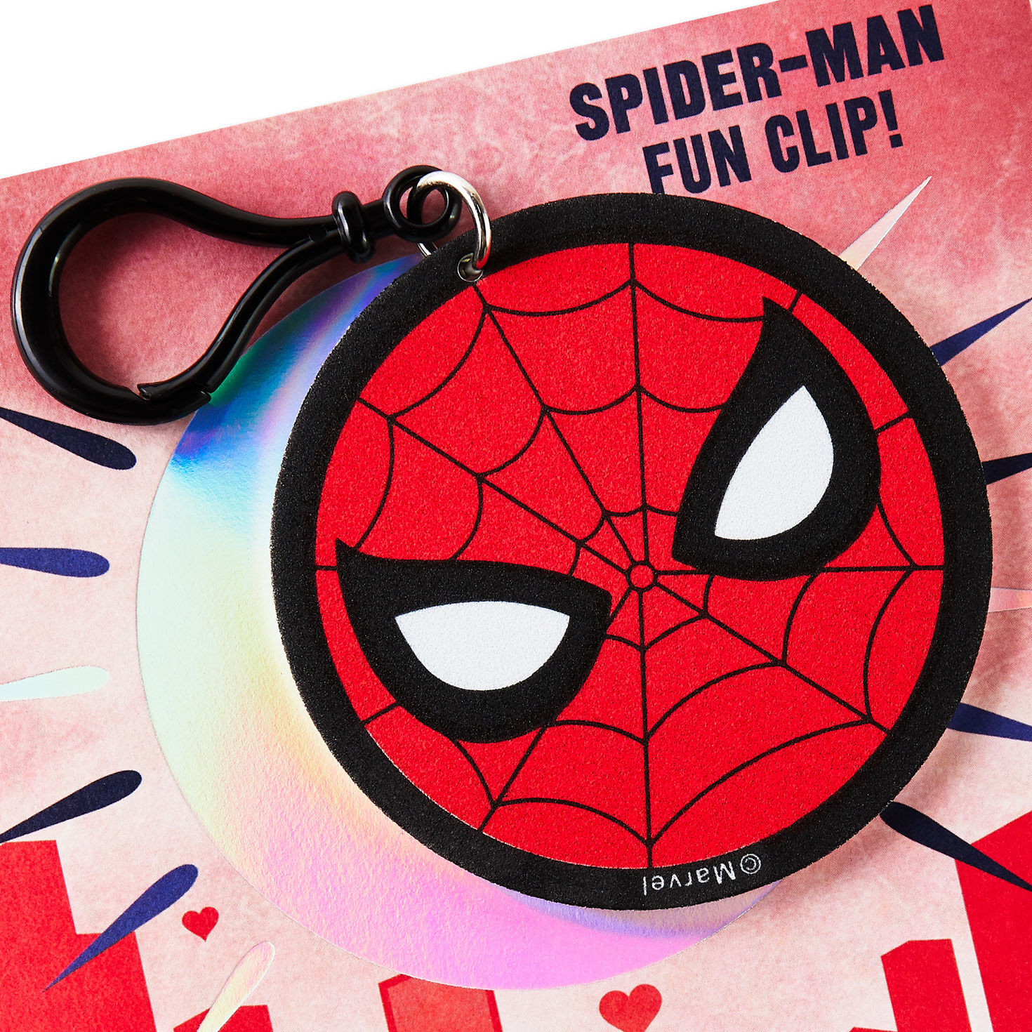 Marvel Spider-Man Kids Valentine's Day Card With Clip Card Front Detail image number 4
