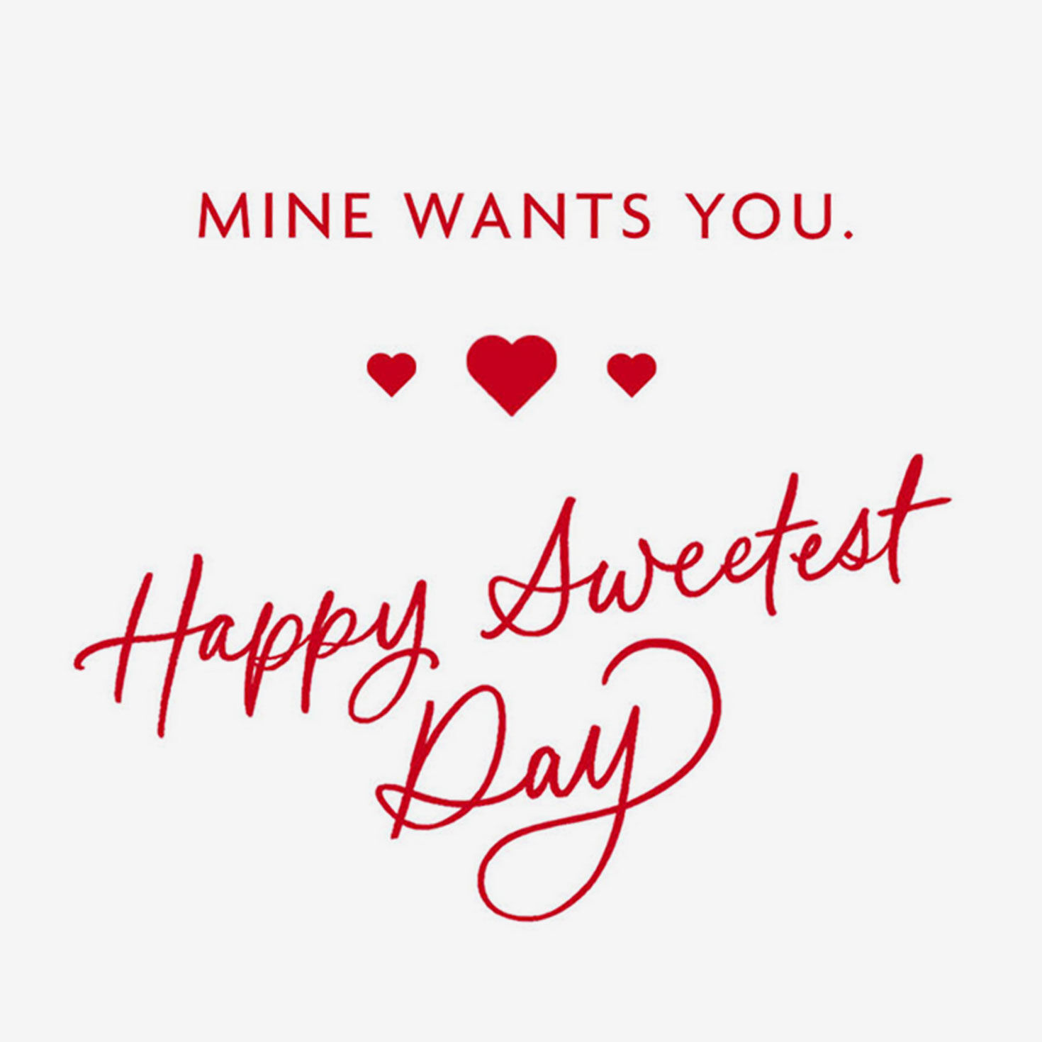 Hand Holding Heart Romantic Sweetest Day Card SENTIMENT image number 2
