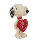 Jim Shore Peanuts Snoopy Wearing Heart Sign Mini Figurine, 3", , large image number 1