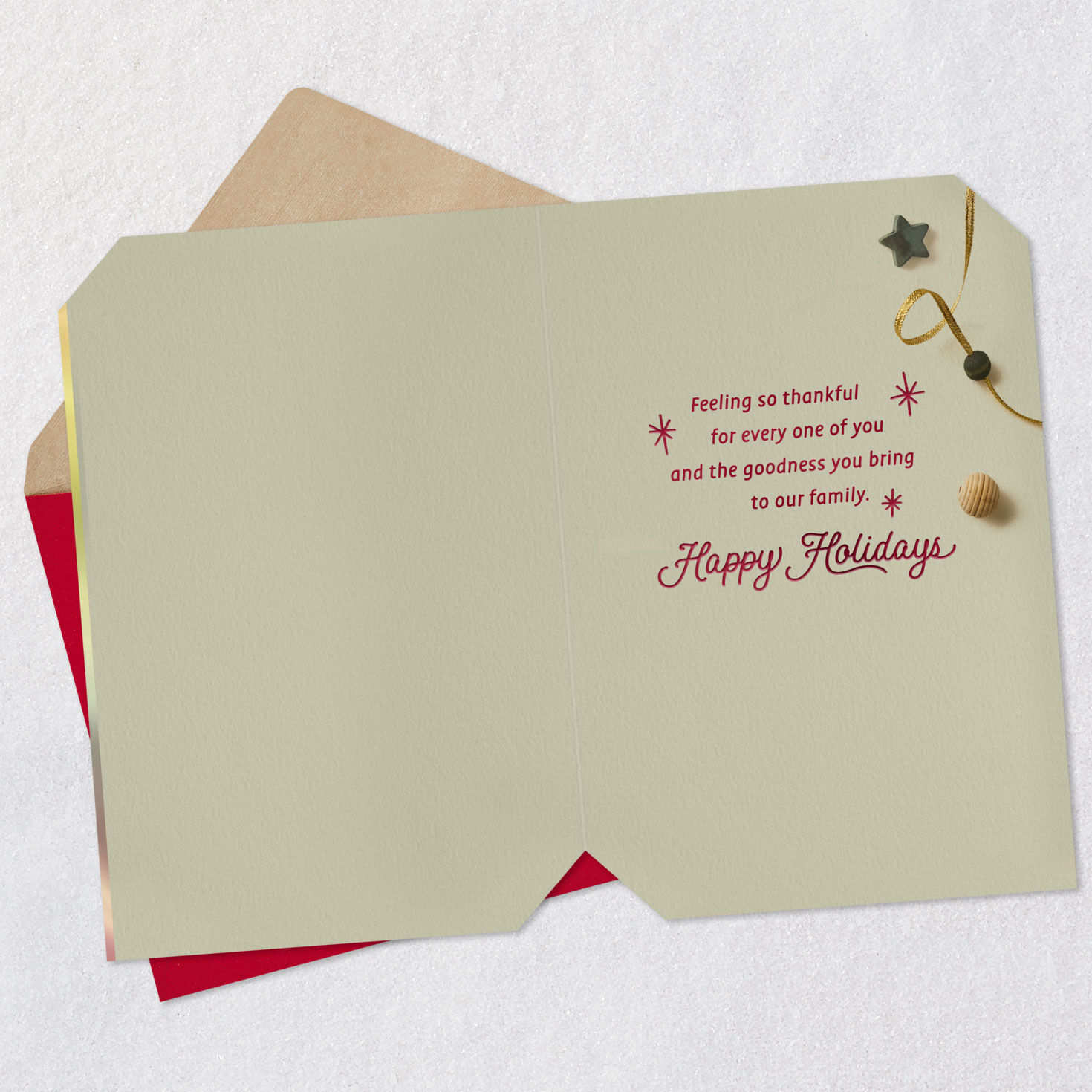 Stockings Holiday Card for Brother and Family Open card with envelope image number 3