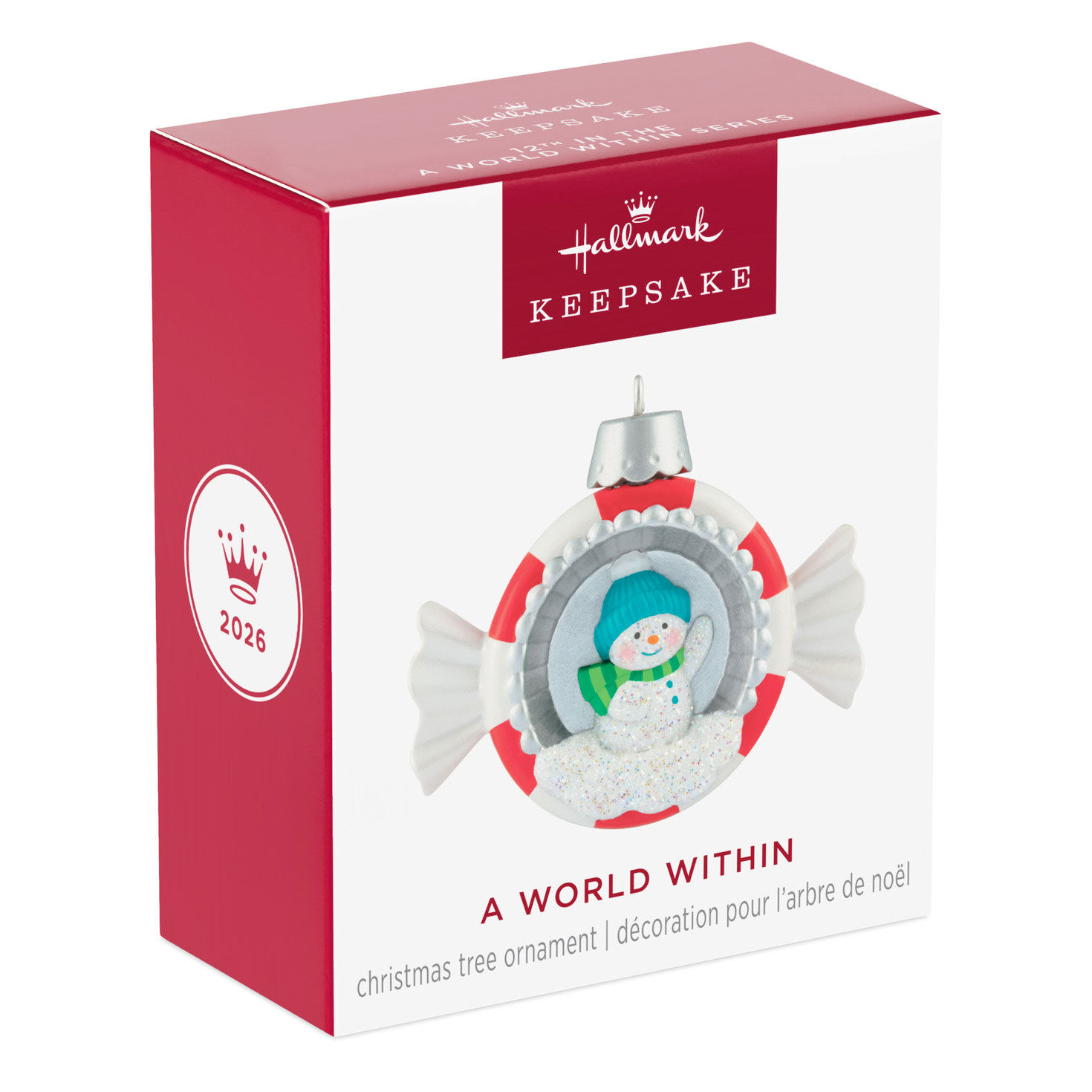 Snowman in Peppermint Candy Keepsake Ornament Package Front image number 7