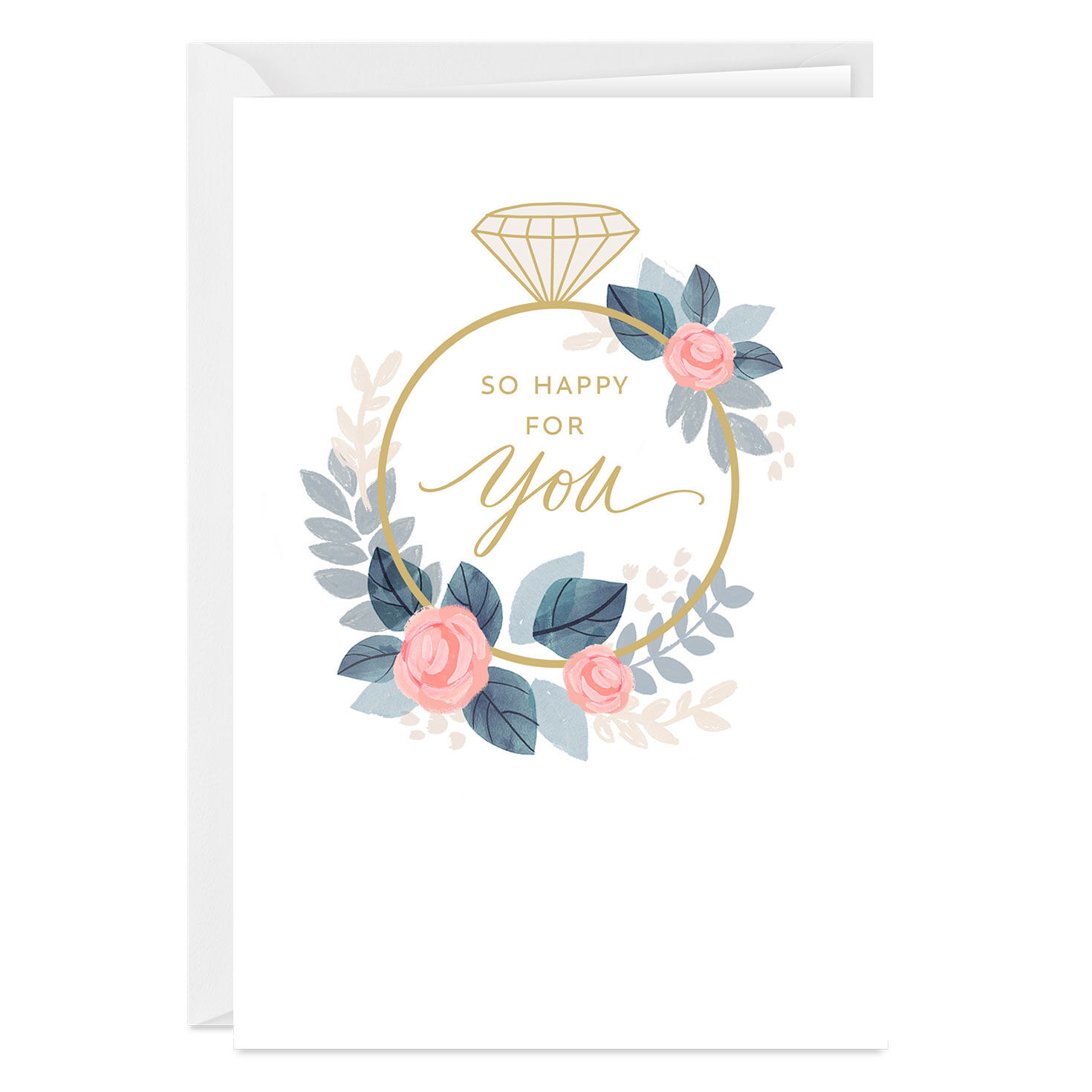 So Happy for You Engagement Photo Card