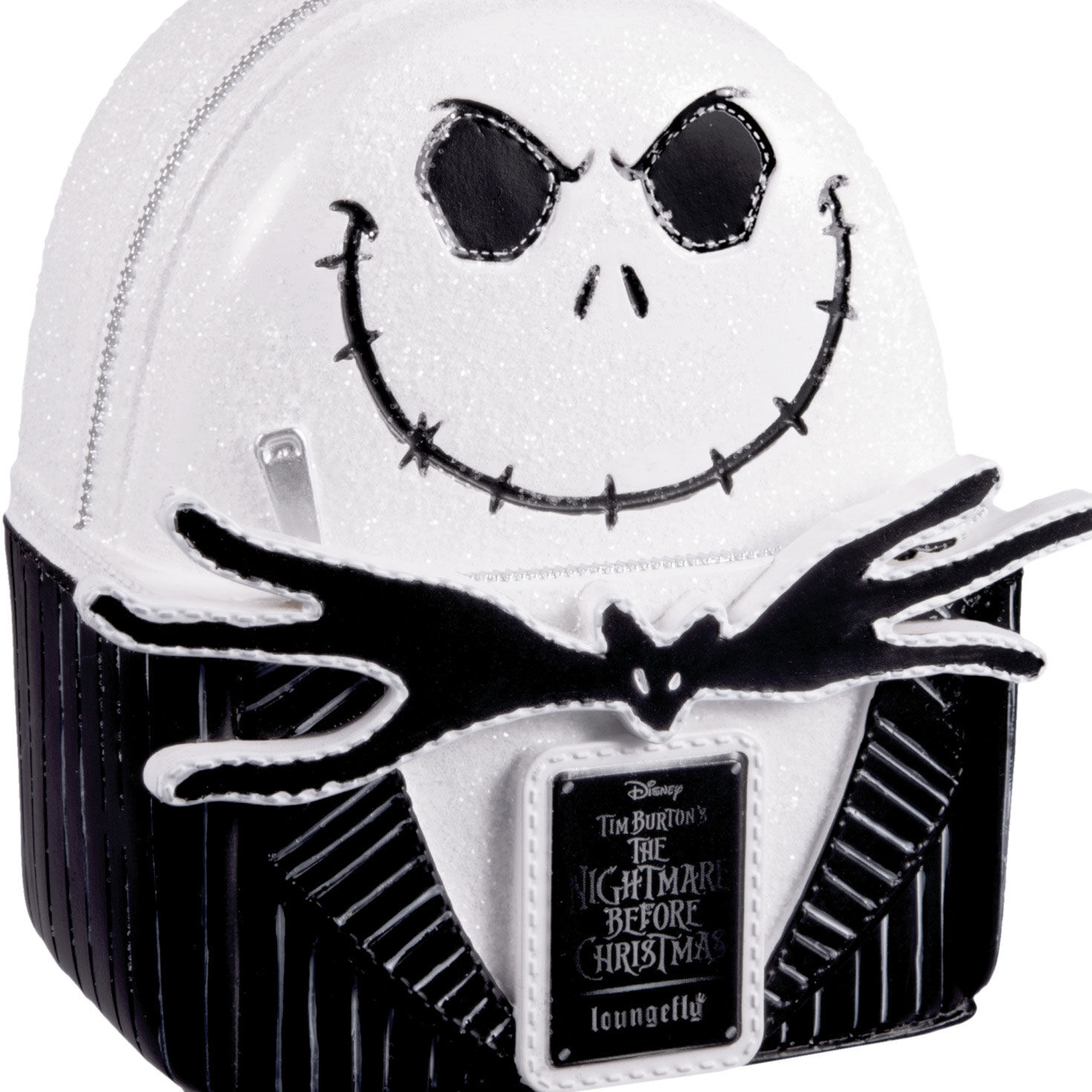 Jack Skellington Loungefly Backpack Ornament closeup view image number 5