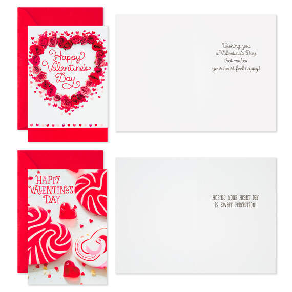 Charming Heart Designs Assorted Valentine's Day Cards, Pack of 8, , large image number 3
