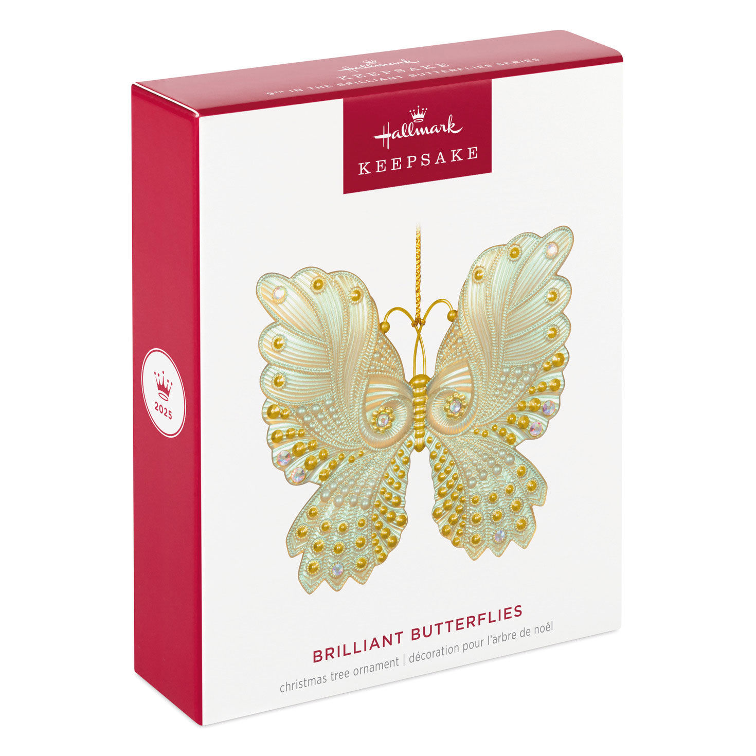Gold Iridescent Butterfly Keepsake Ornament  image number 6