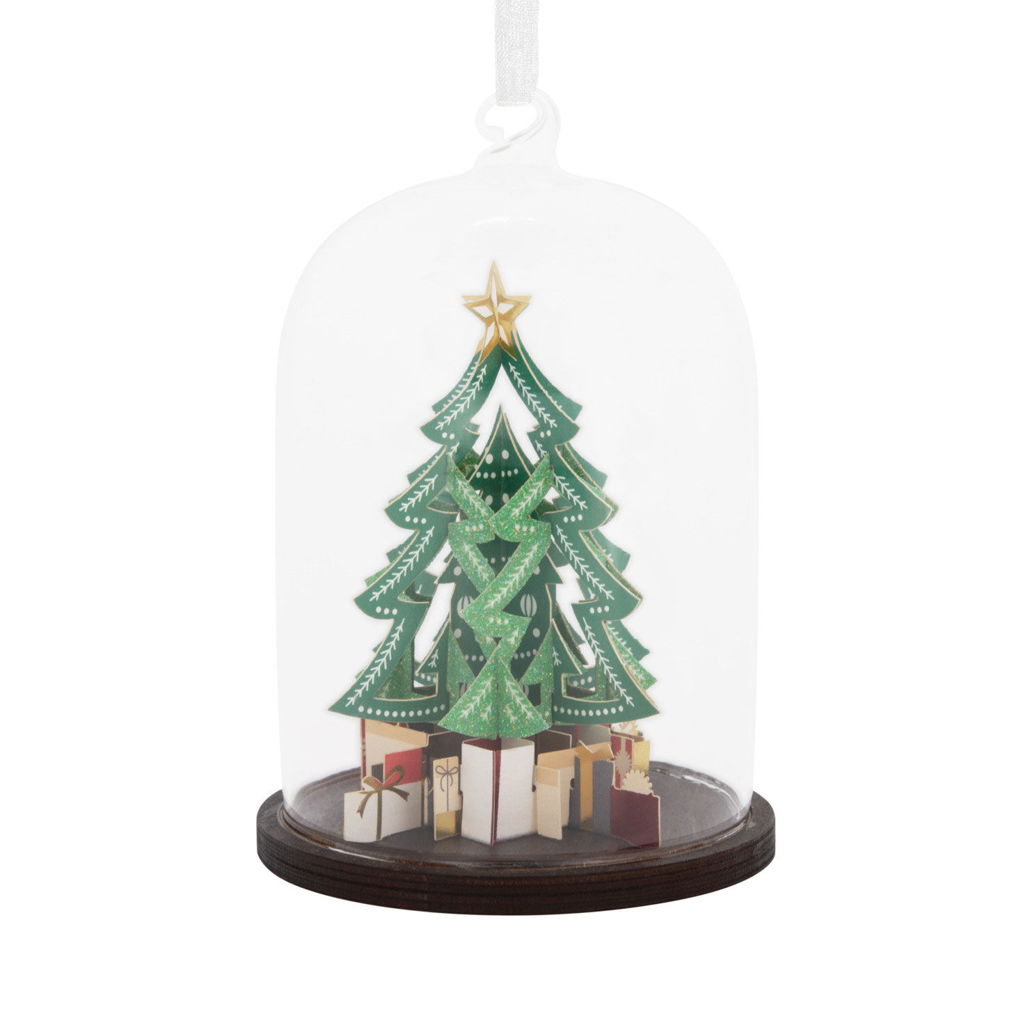Christmas Tree Glass Cloche Christmas Ornament  image number 4