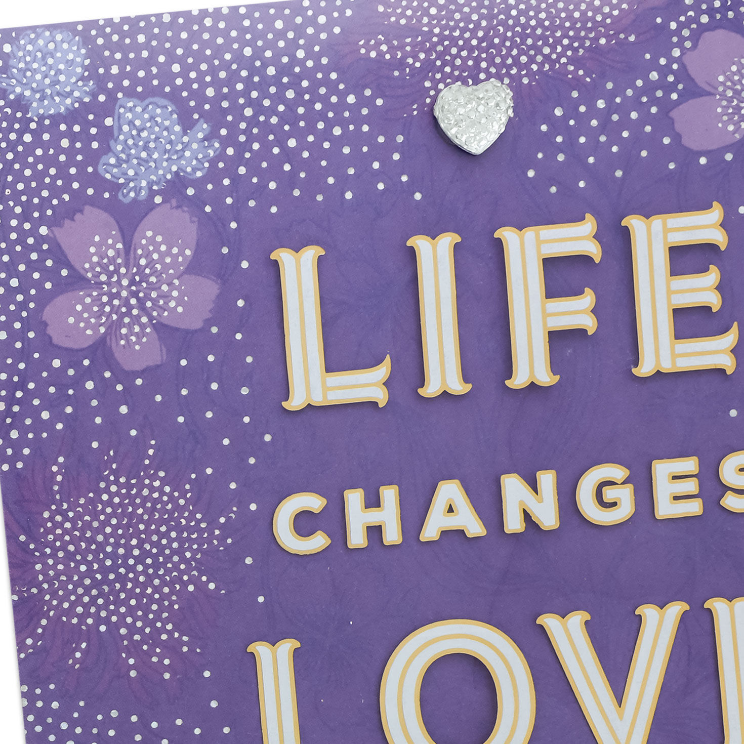 Blue and Purple Flowers Wife Anniversary Card Card Front Detail image number 5