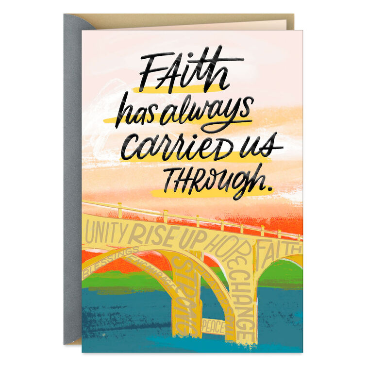Faith Carries Us Through Religious Thinking of You Card