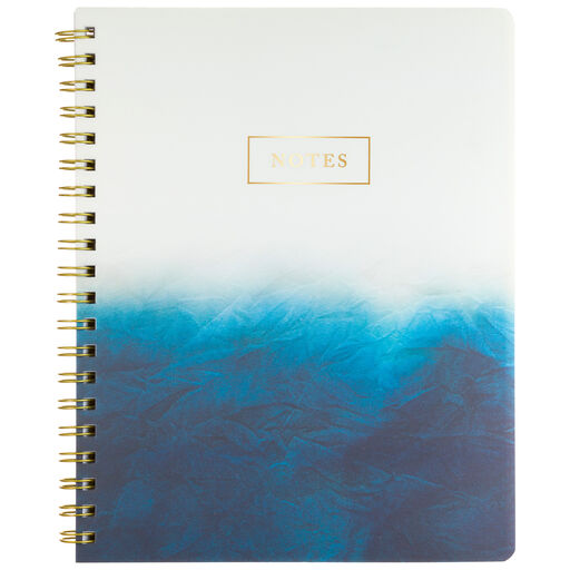 Blue and White Dyed Spiral Notebook, 