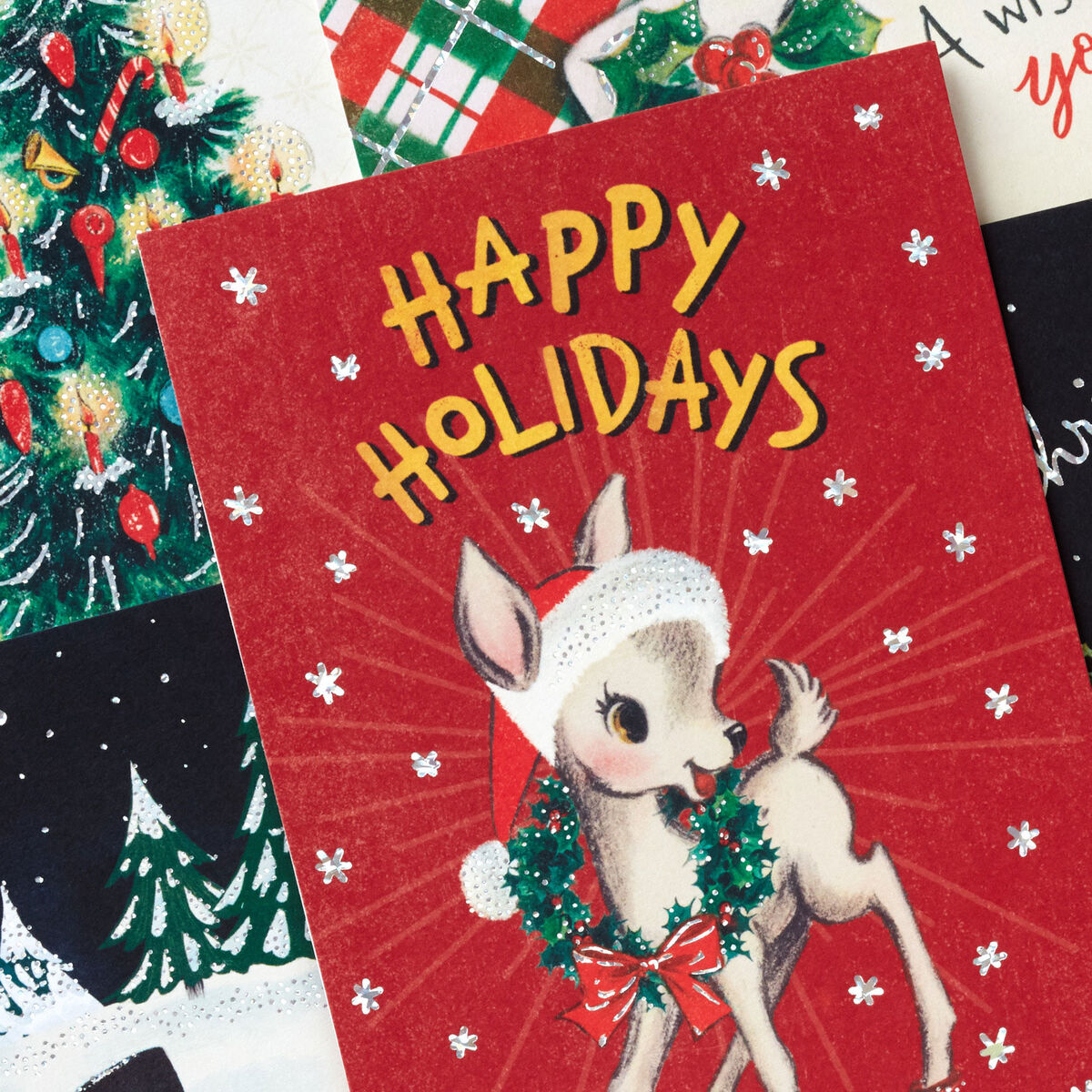 Nostalgic Artwork Boxed Christmas Cards Assortment, Pack of 36 Boxed