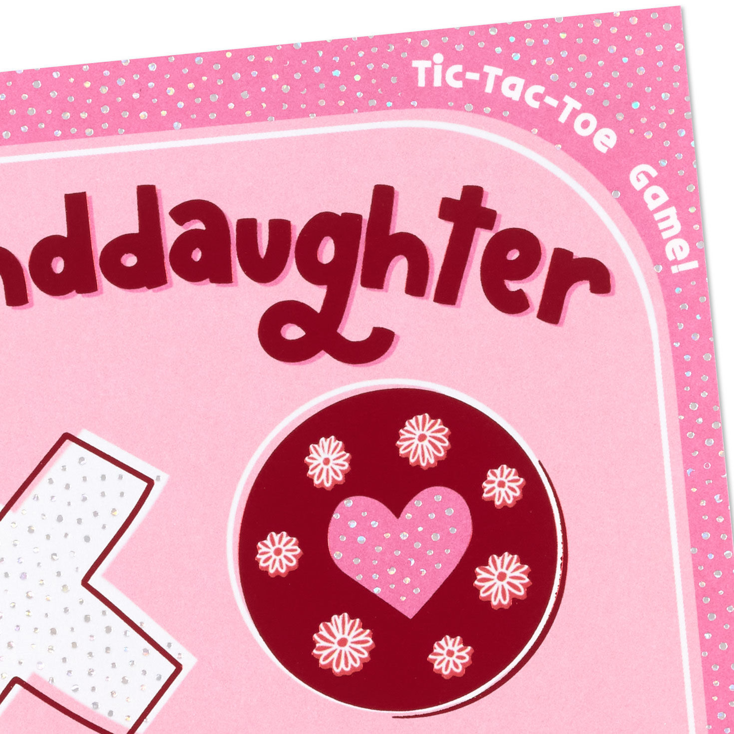 Granddaughter Valentine's Day Card With Tic-Tac-Toe Game Card Front Detail image number 5