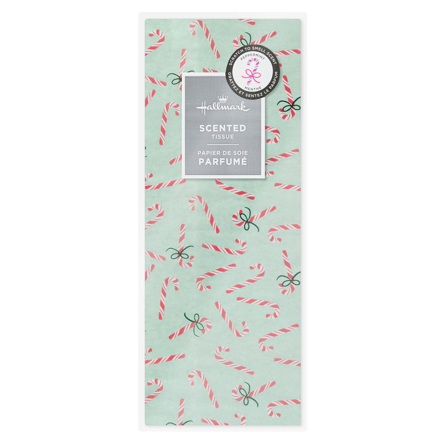 Peppermint-Scented Candy Canes Christmas Tissue Paper package front image number 6