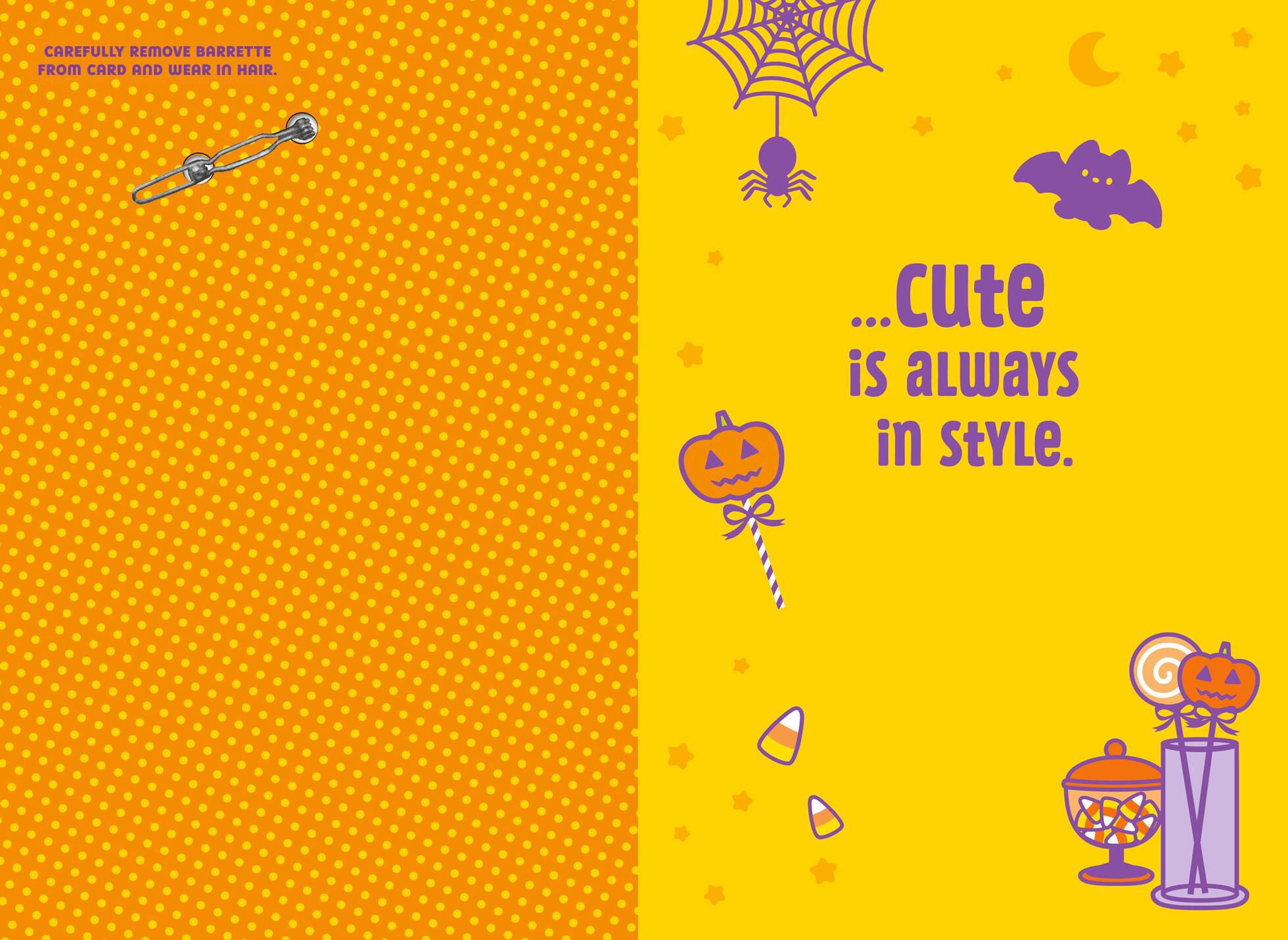 Hello Kitty® Cute Is Always in Style Halloween Card With Barrette