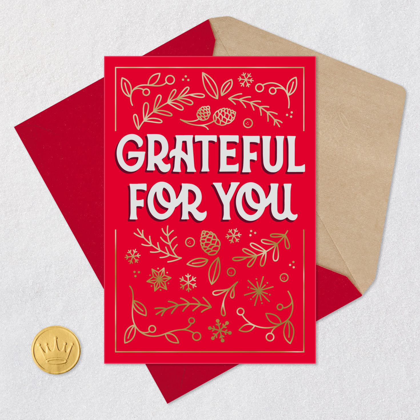 Grateful for You Christmas Thank-You Card, , large image number 5