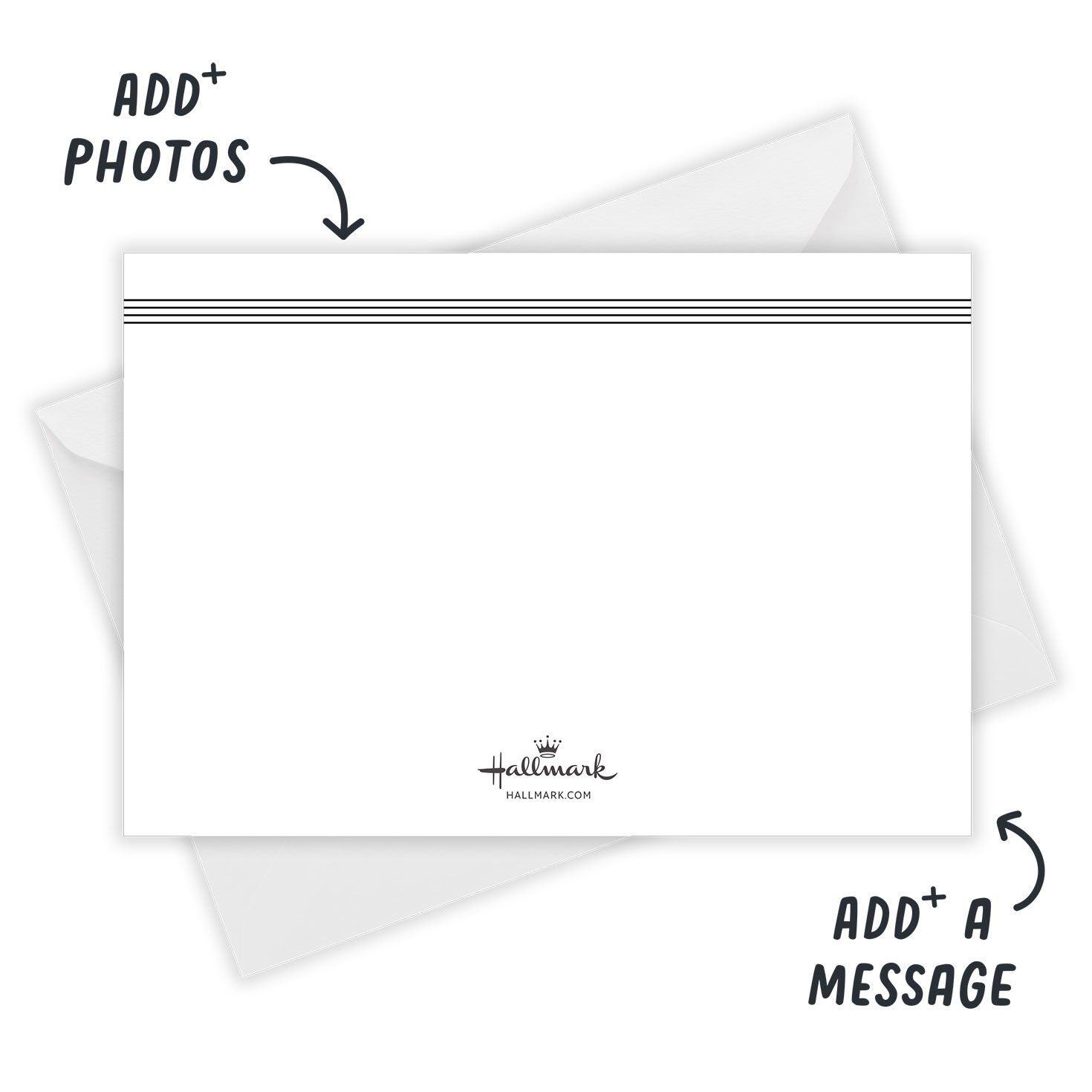 Round Photos With Props Personalized New Year Card Card back with Envelope indicating personalization image number 3