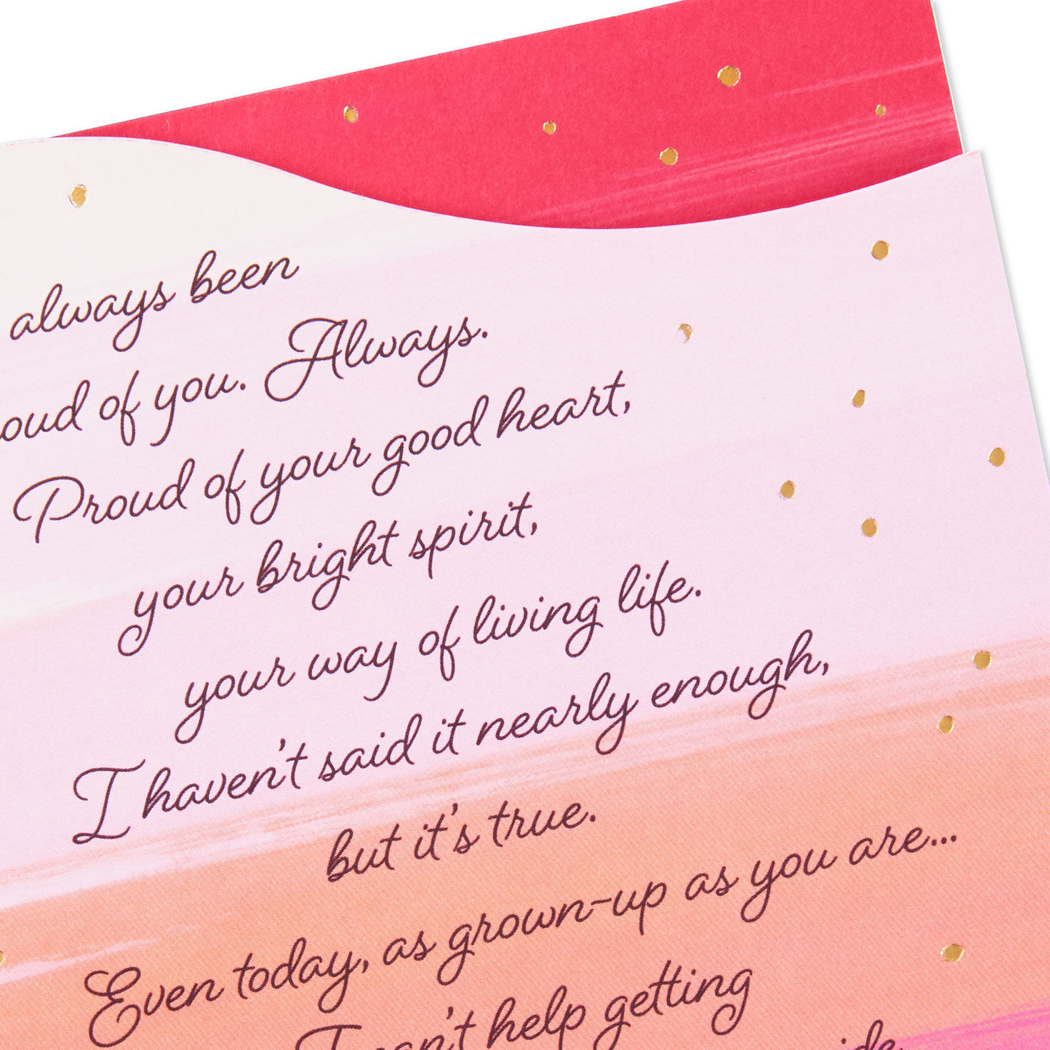 Pink Brush Strokes Birthday Card Card Front Detail image number 5