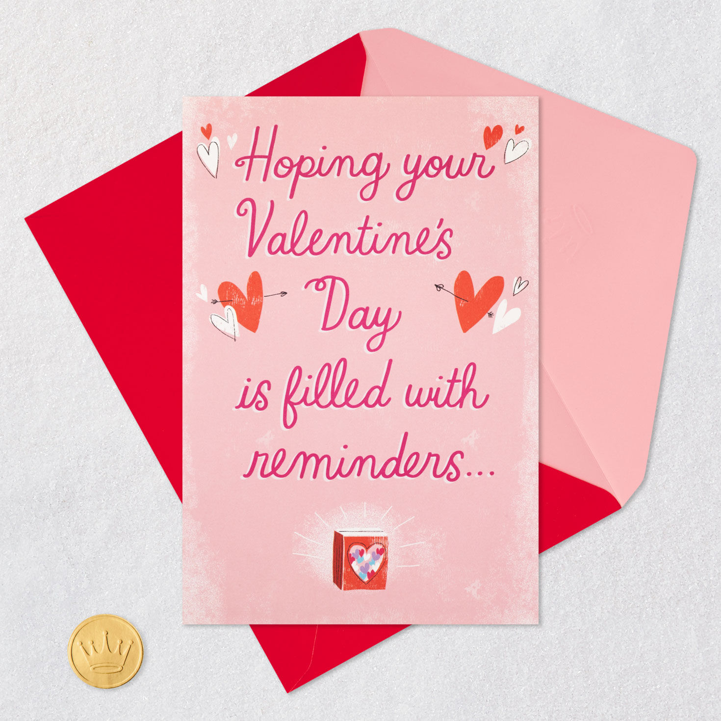 Candy Hearts Musical Pop-Up Valentine's Day Card Card Front with Envelope and Gold Seal image number 5