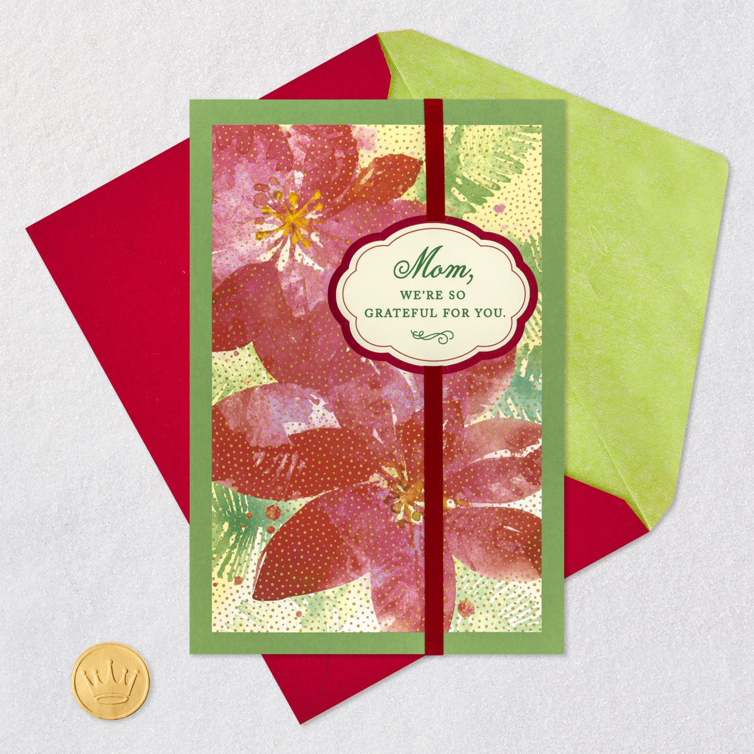We're So Grateful for You Christmas Card for Mom From Us, , large image number 5