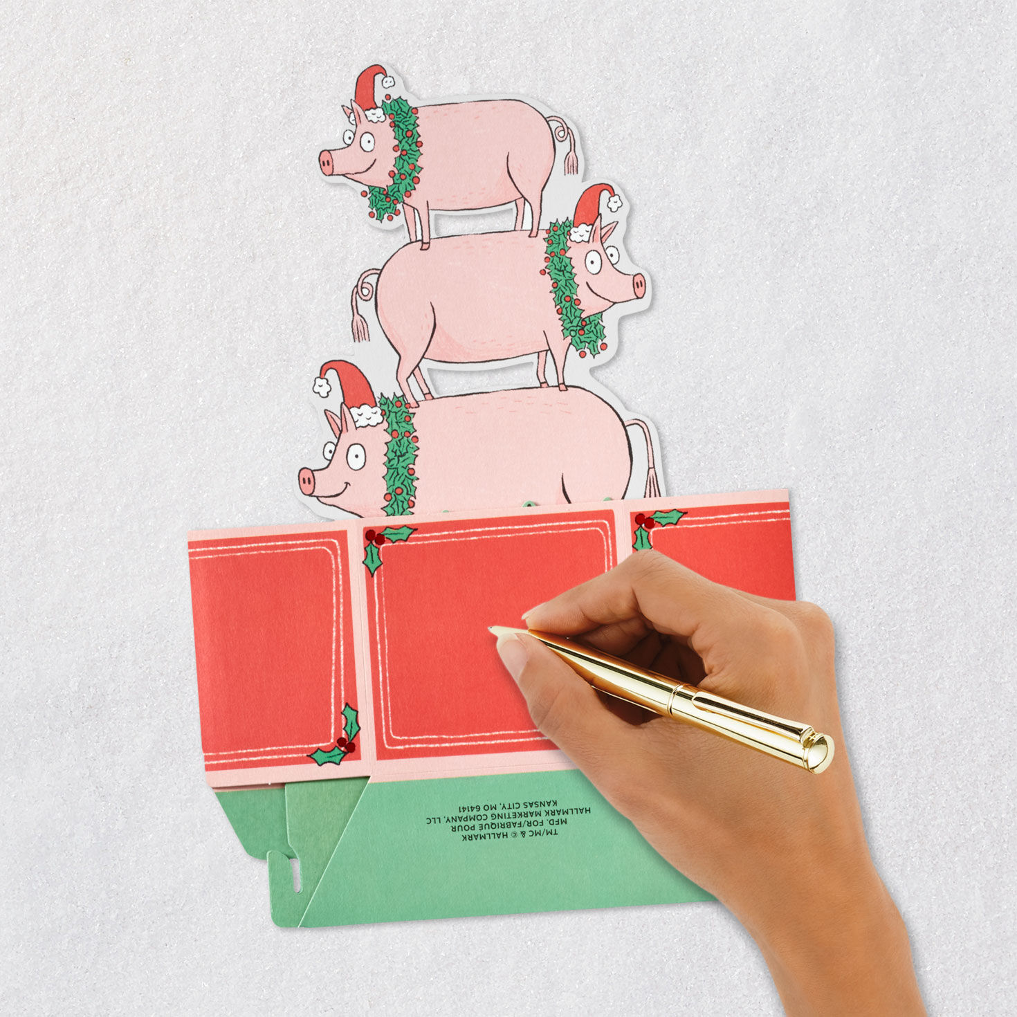 Deck the Hogs Funny 3D Pop-Up Christmas Card for only USD 7.99 | Hallmark