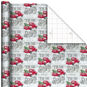 Tis the Season Red Truck Christmas Gift Wrap Roll  image number 1