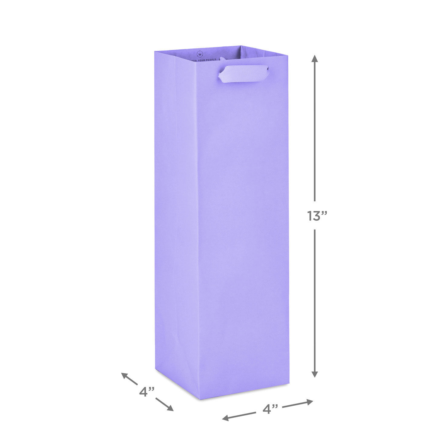 Lavender Wine Bottle Gift Bag measurement image number 2