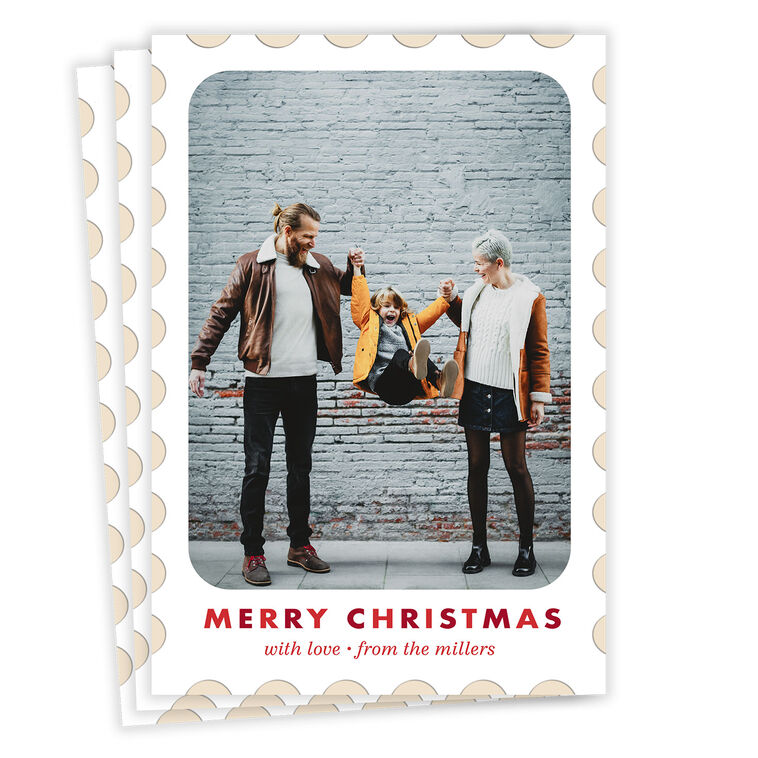 Postage Stamp Flat Christmas Photo Card
