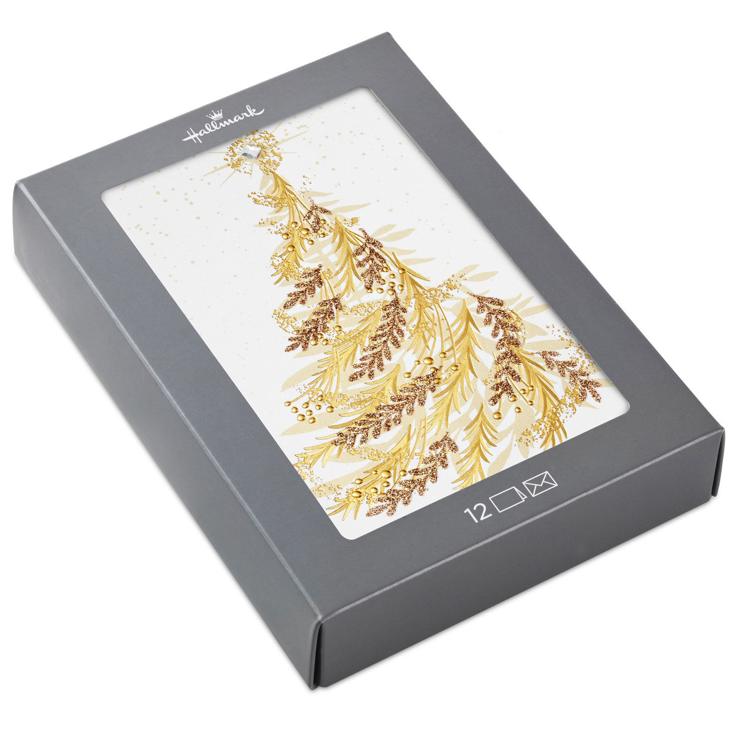 Opulent Gold Tree Boxed Christmas Cards, Pack of 12 for only USD 20.49 | Hallmark