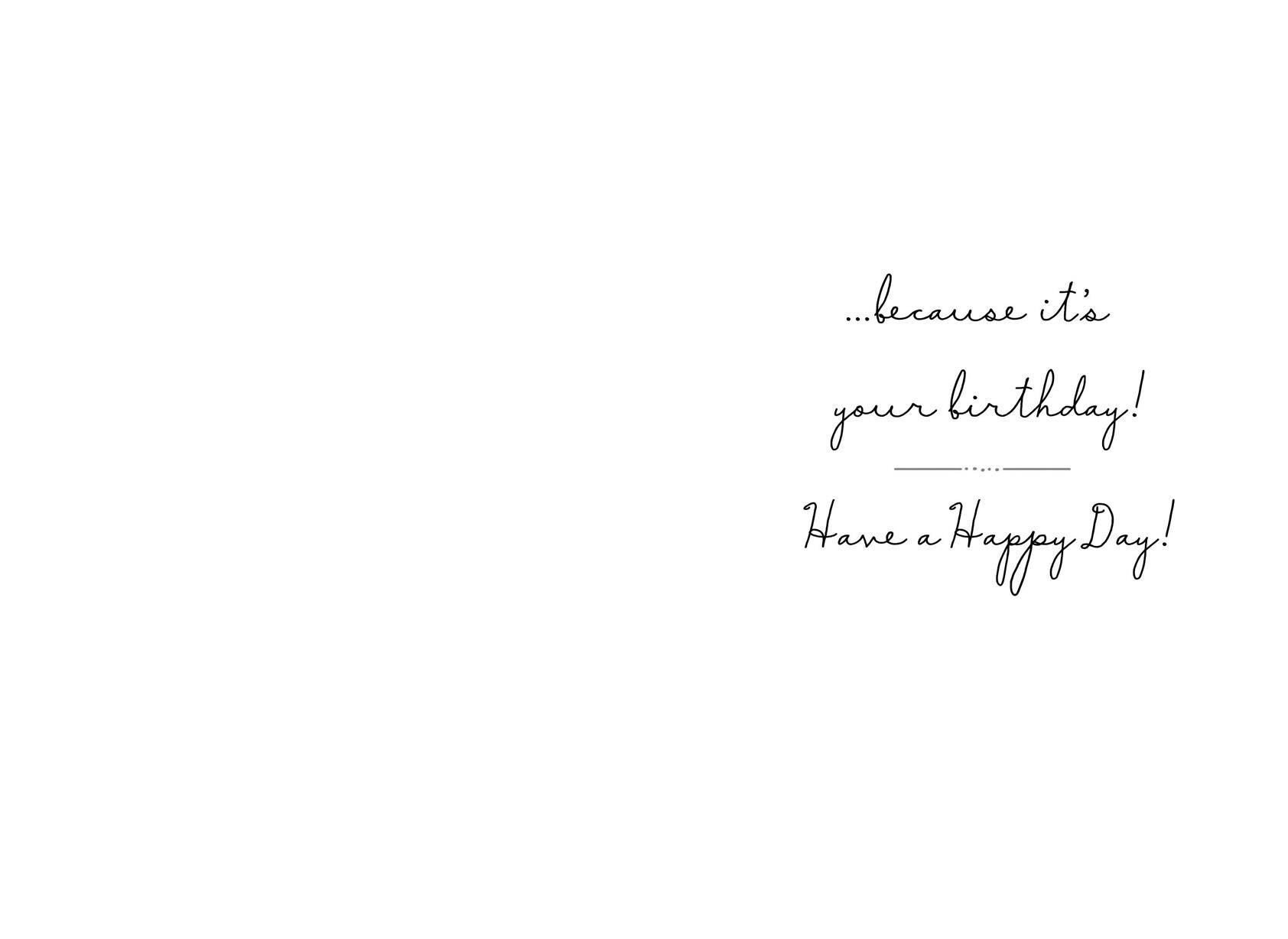 Cake World Is Brighter Birthday Card