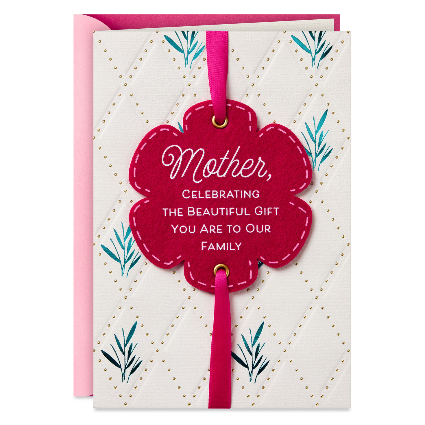 You're a Beautiful Gift to Our Family Religious Mother's Day Card for Mother