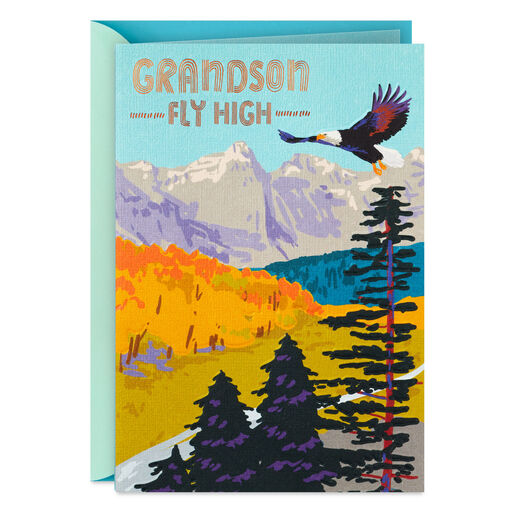 Fly High Graduation Card for Grandson, 