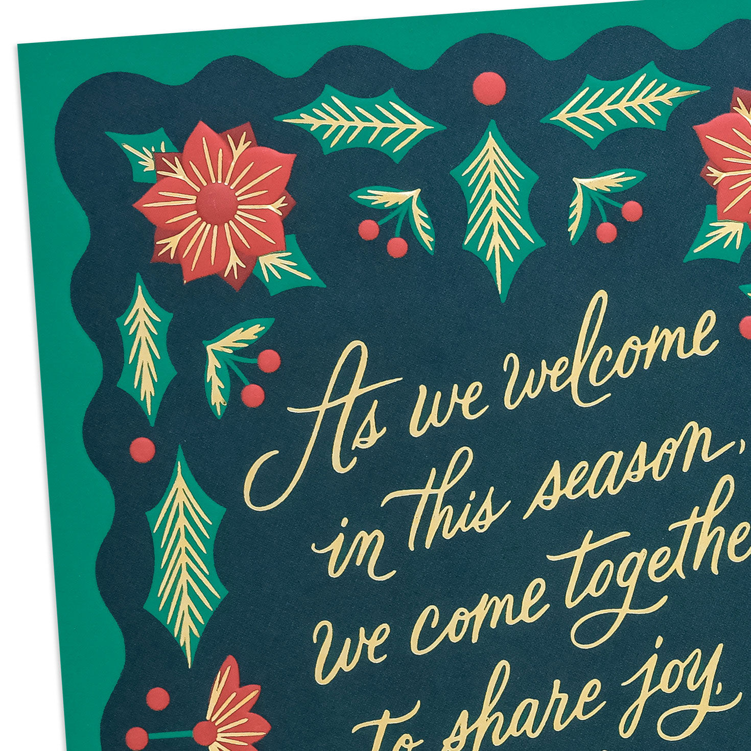 Stylized Florals Boxed Christmas Cards Cover Detail image number 4