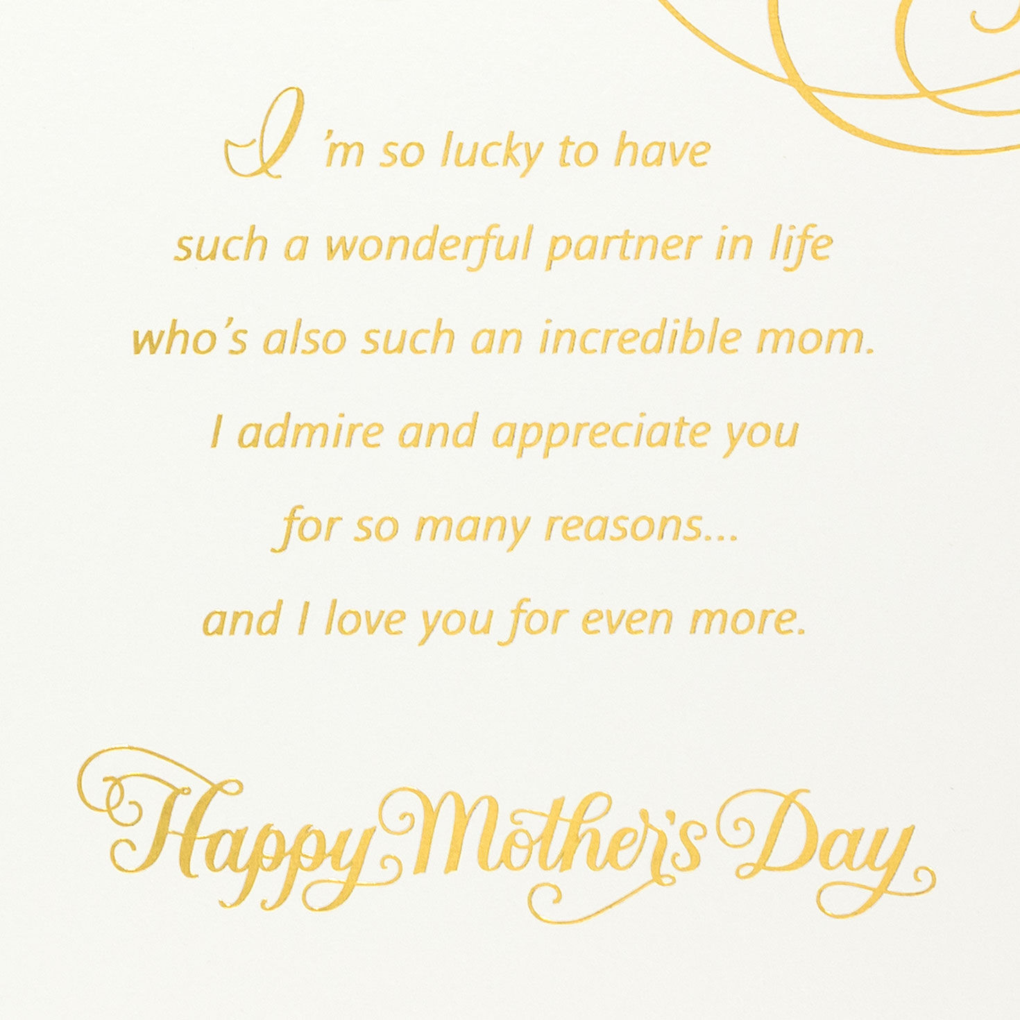 Blue Butterfly on Flowers Mother's Day Card for Wife Sentiment image number 3